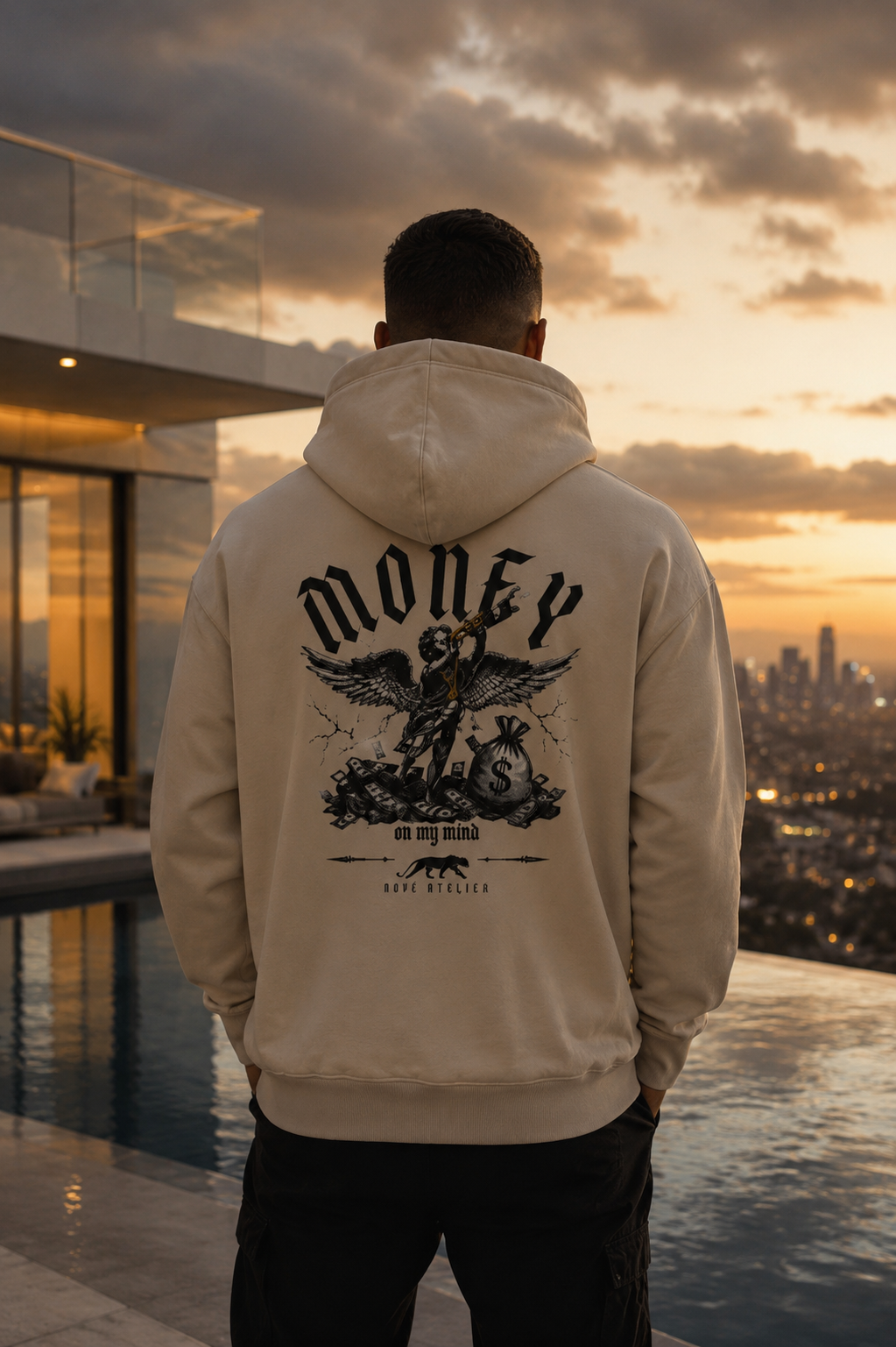 NOVÉ ATELIER — ANGEL OF GREED HOODIE