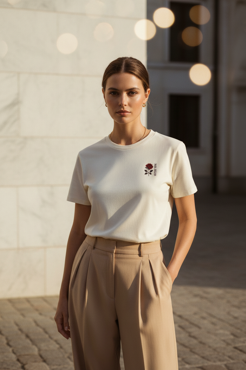 Nové Atelier – Noir Bloom Oversized T-Shirt